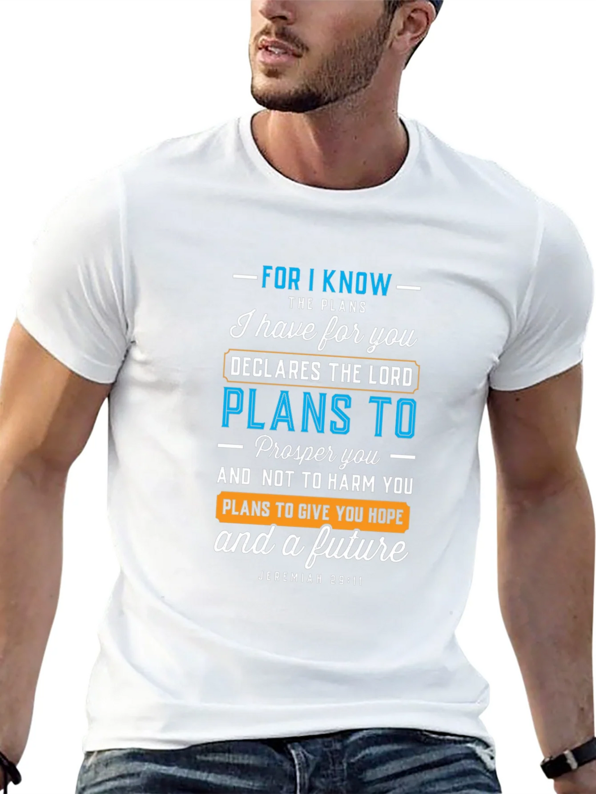 Faith-Inspired T-Shirt: Jeremiah 29:11 Verse Design product image 7