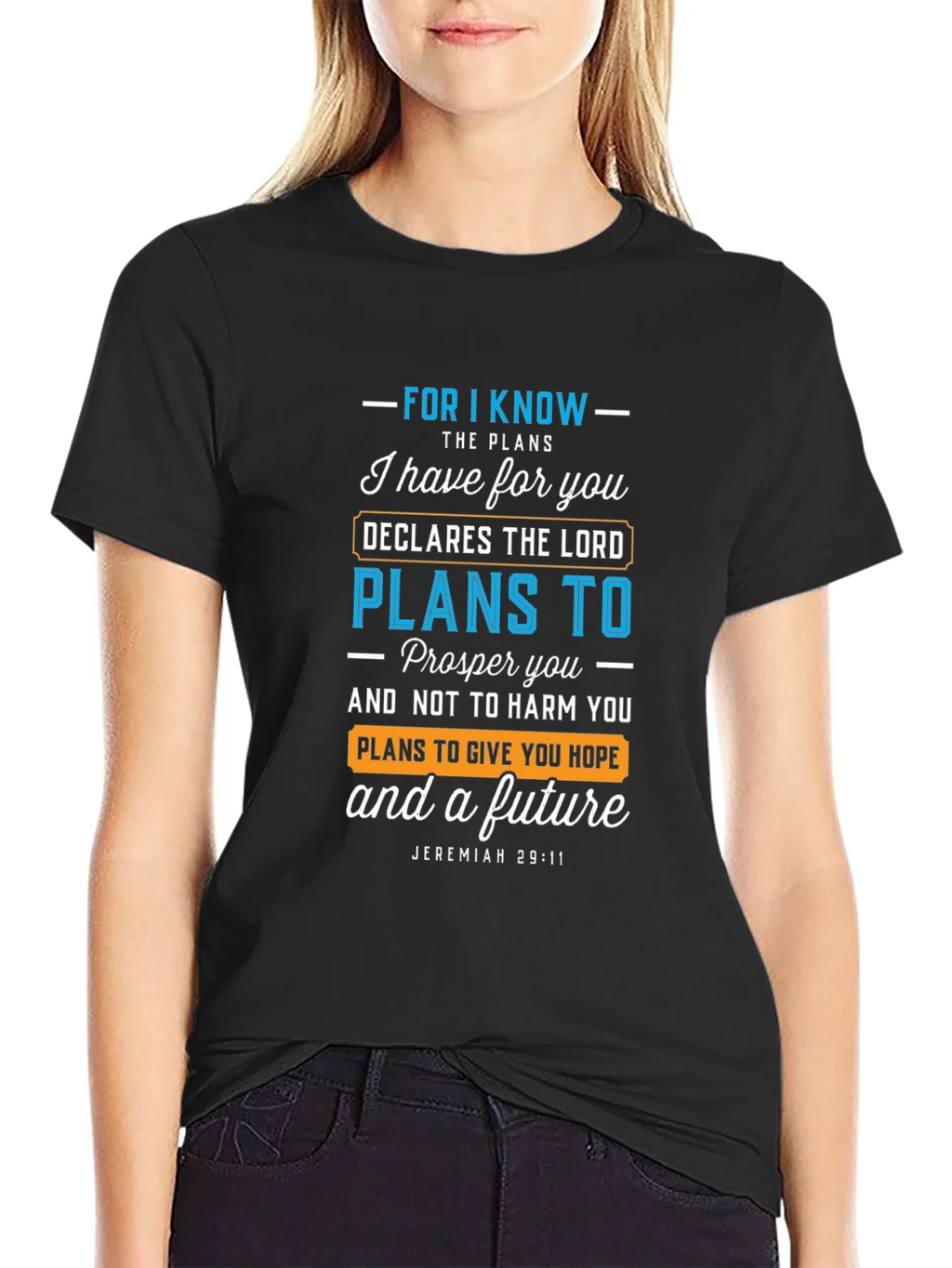 Faith-Inspired T-Shirt: Jeremiah 29:11 Verse Design product image 2