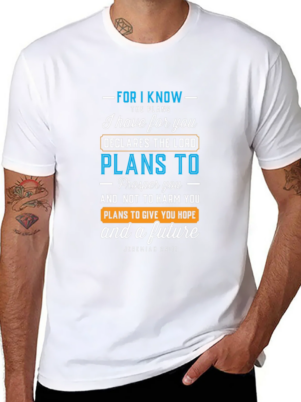 Faith-Inspired T-Shirt: Jeremiah 29:11 Verse Design product image 5