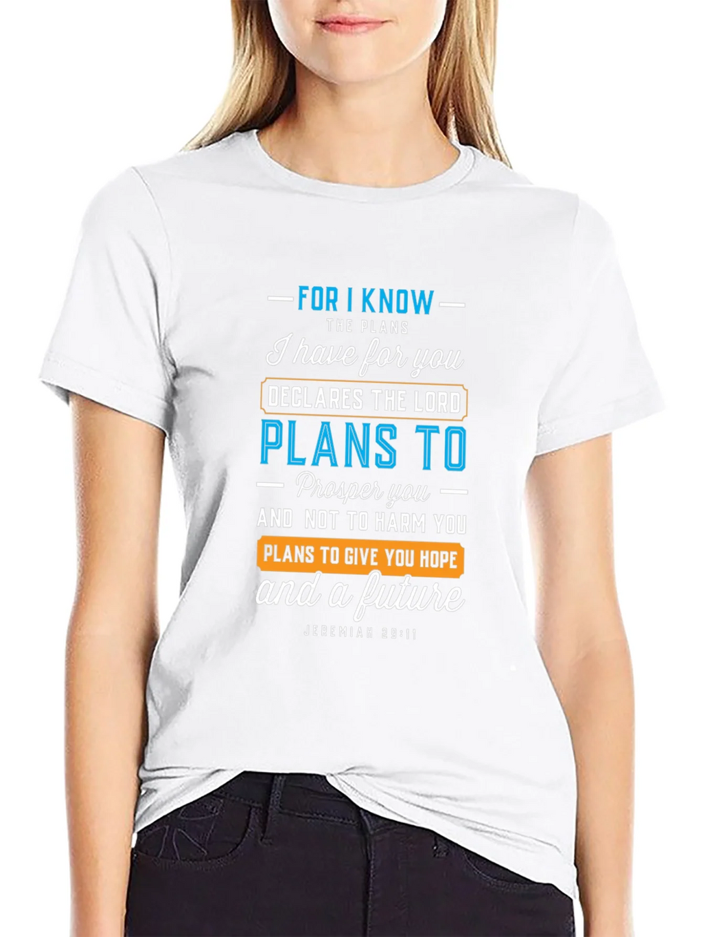 Faith-Inspired T-Shirt: Jeremiah 29:11 Verse Design product image 6