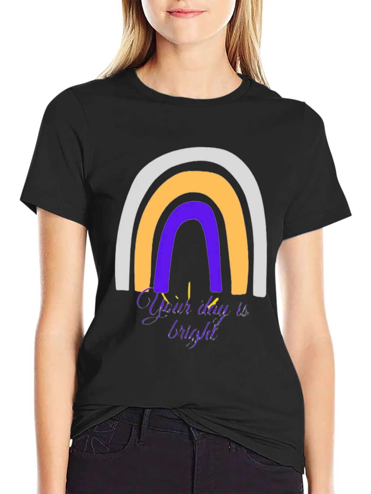Rainbow Graphic T-Shirt - Your Day is Bright! product image 2