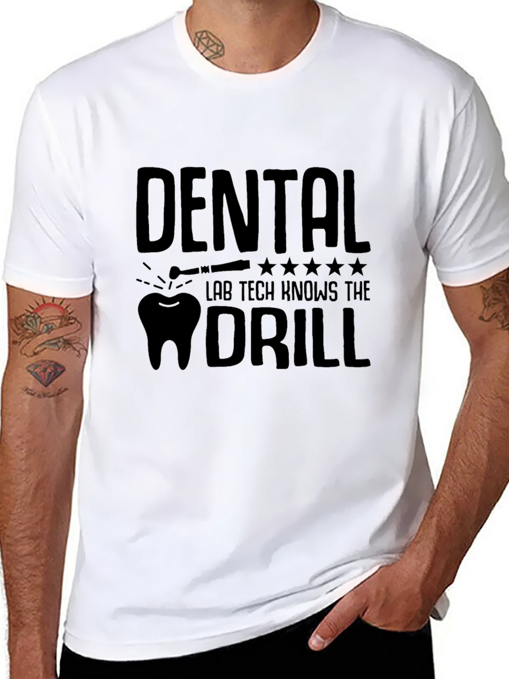 Dental Lab Tech Knows The Drill T-Shirt product image 7