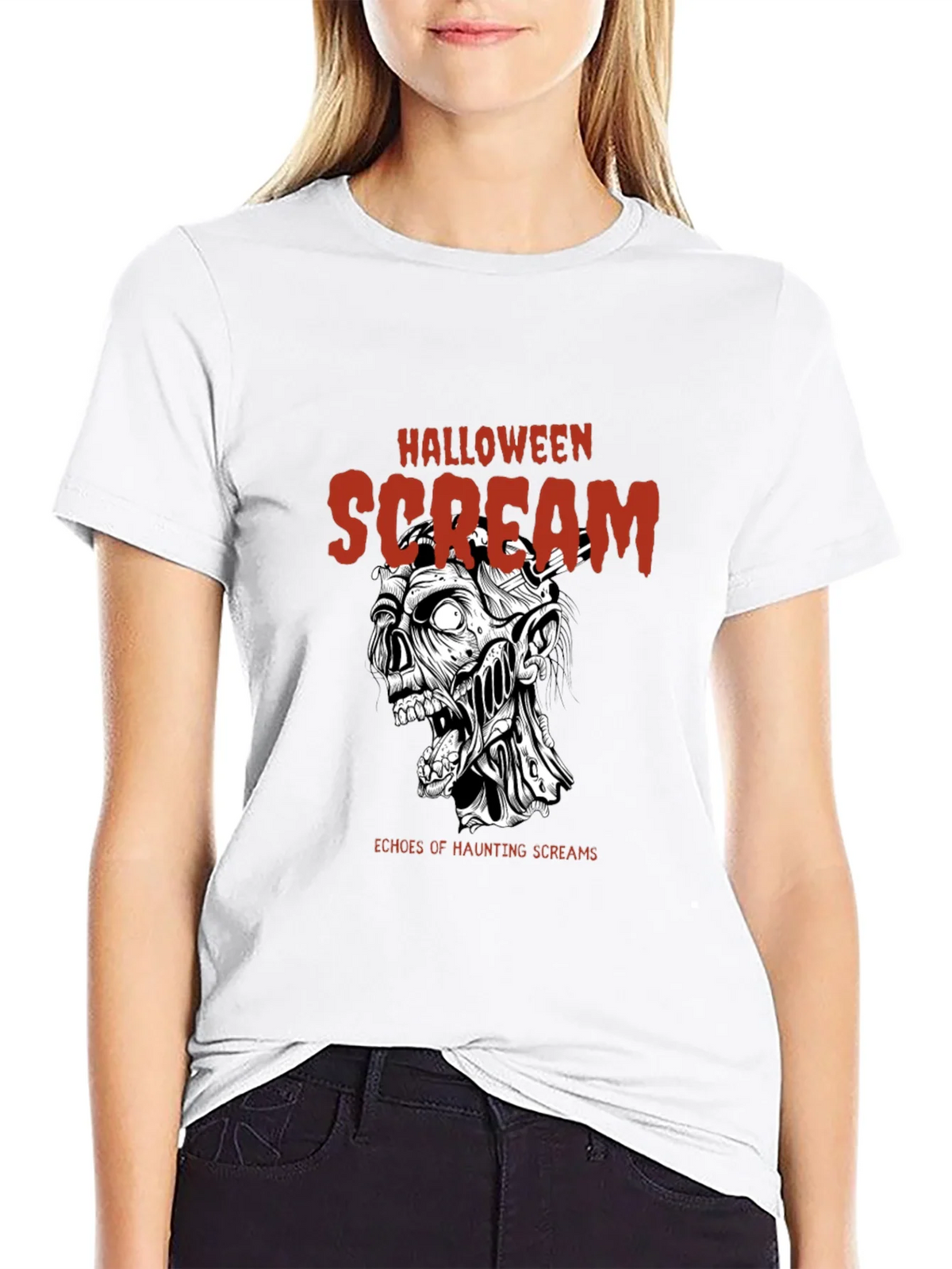 Halloween Scream T-Shirt Graphic Tee product image 8