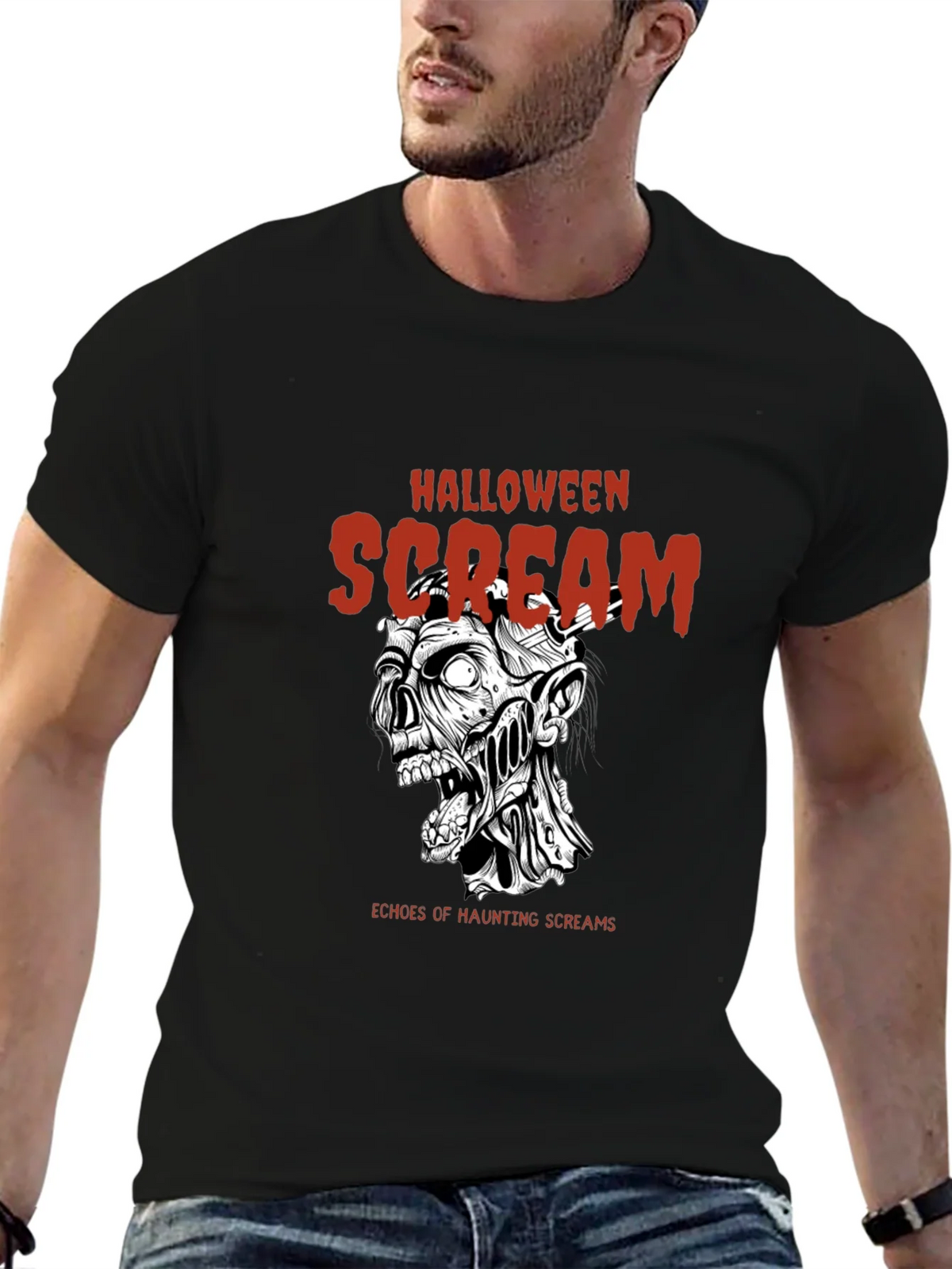 Halloween Scream T-Shirt Graphic Tee product image 6