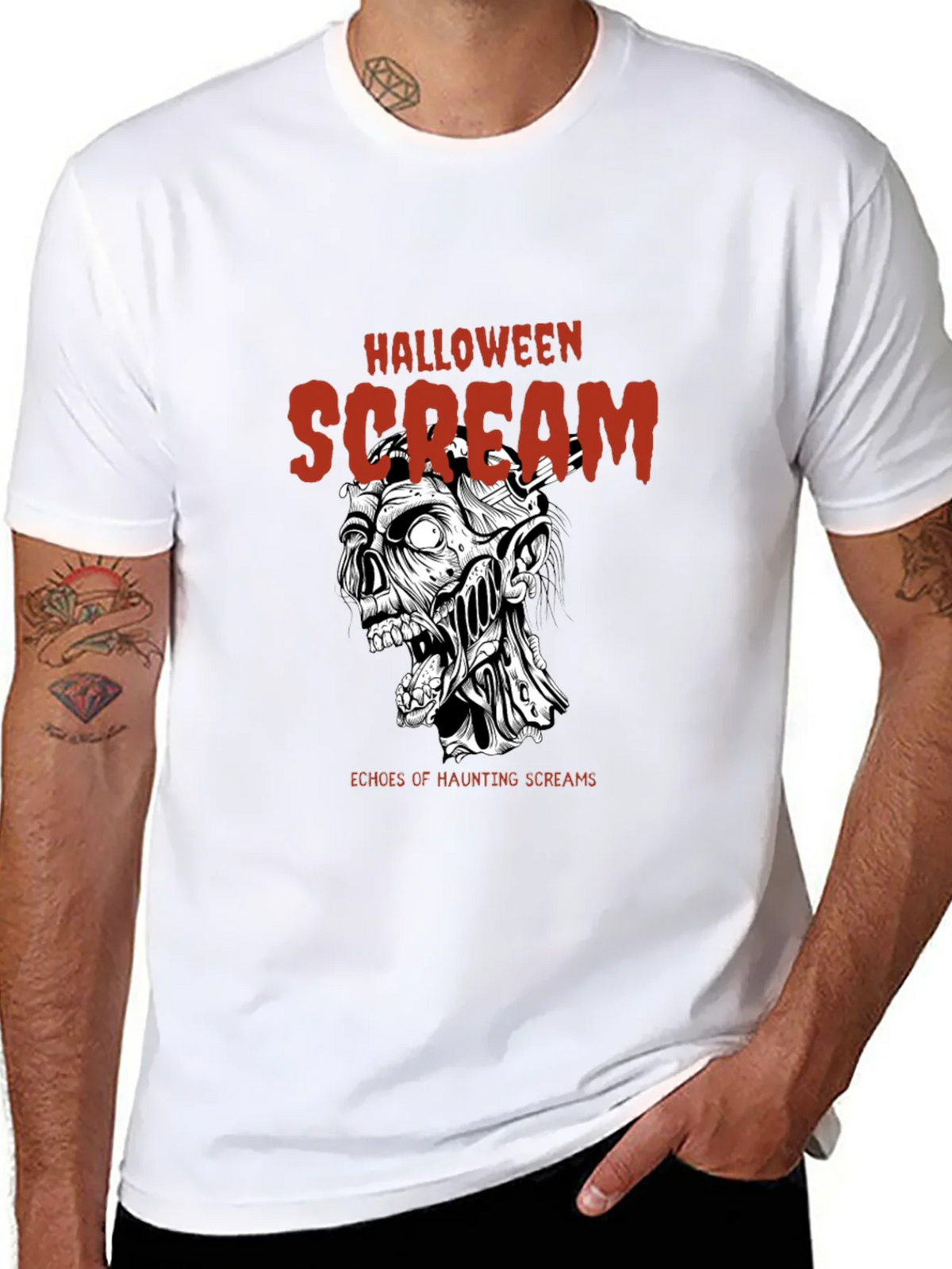 Halloween Scream T-Shirt Graphic Tee product image 7