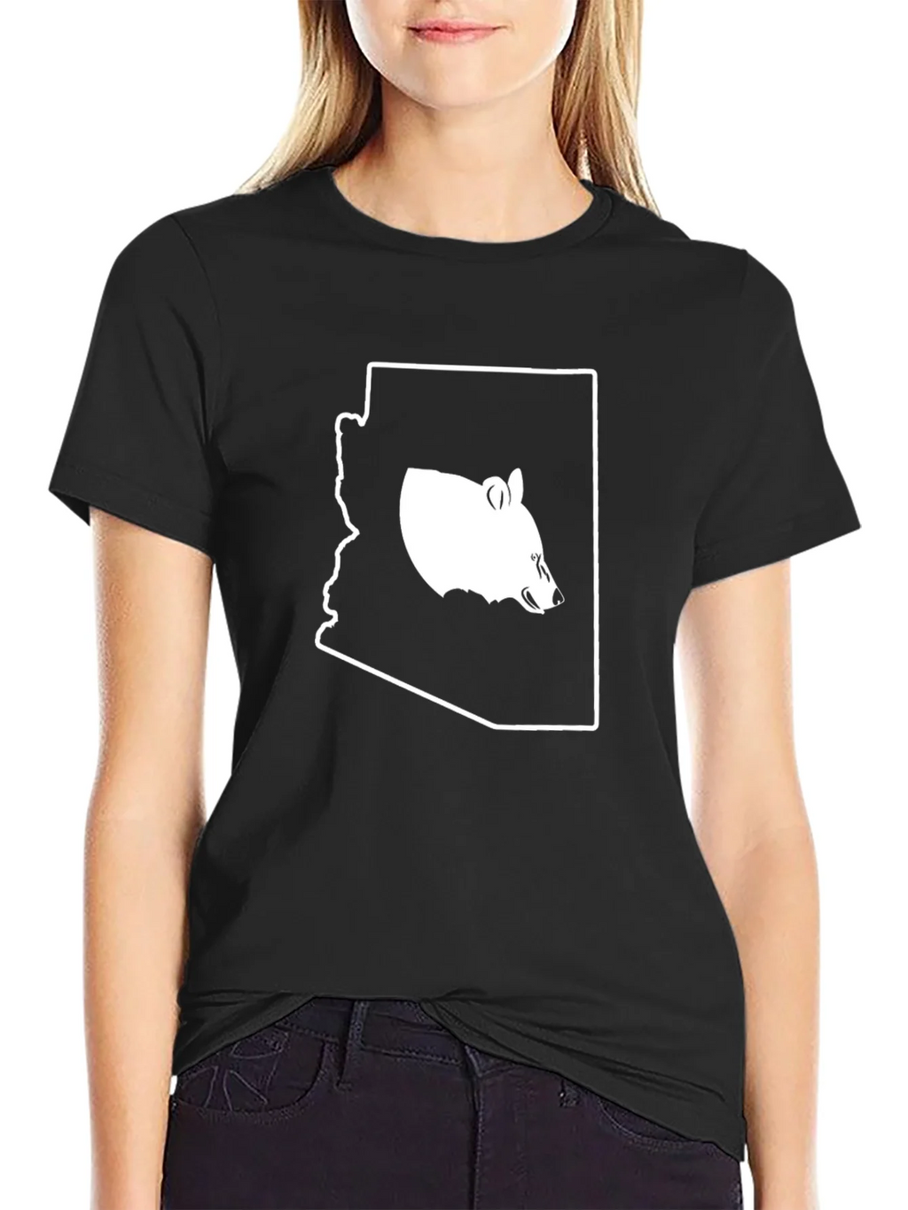 Arizona Bear Graphic T-Shirt - Black Cotton Tee product image 2