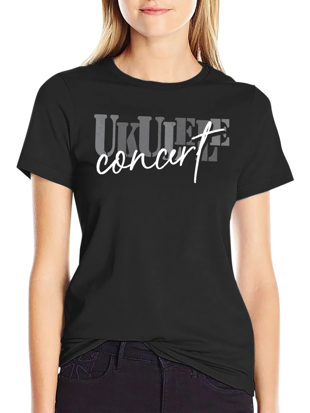 Ukulele Concert Black T-Shirt product image 1