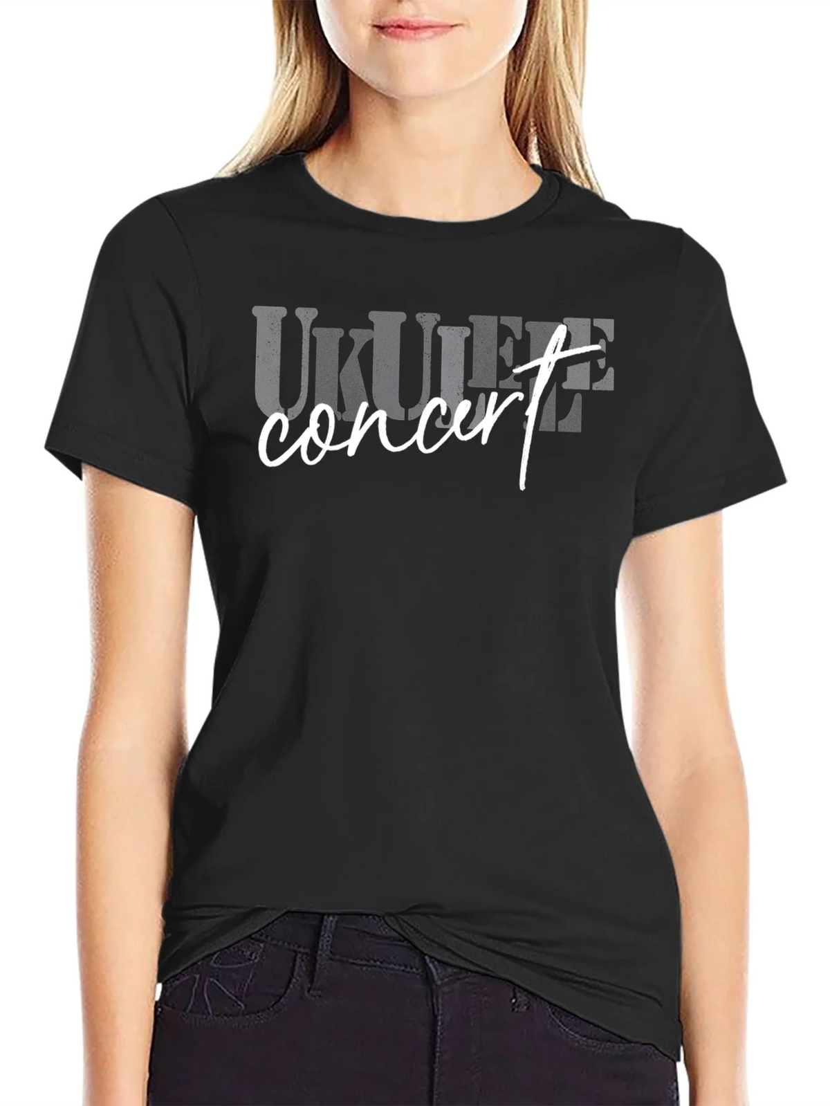 Ukulele Concert Black T-Shirt product image 1