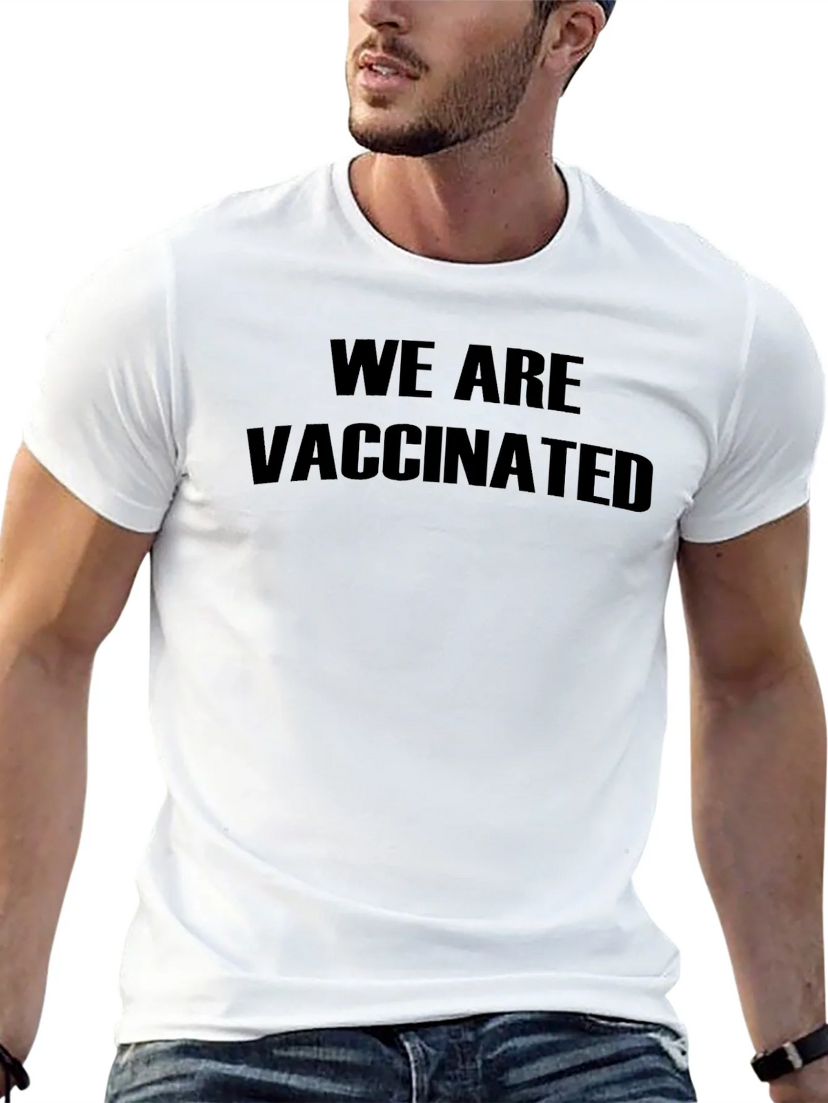 We Are Vaccinated Black T-Shirt product image 3