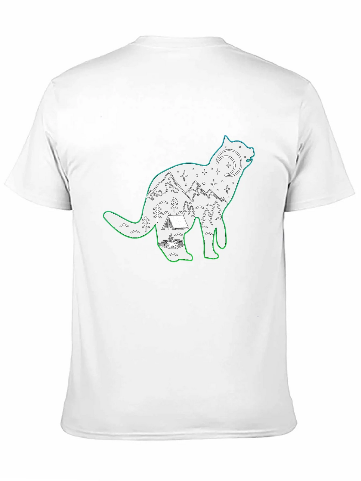Wolf Scene Graphic Black T-Shirt product image 10