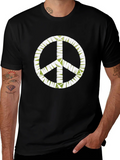 Peace Sign Graphic Black T-Shirt - Mens product image 1