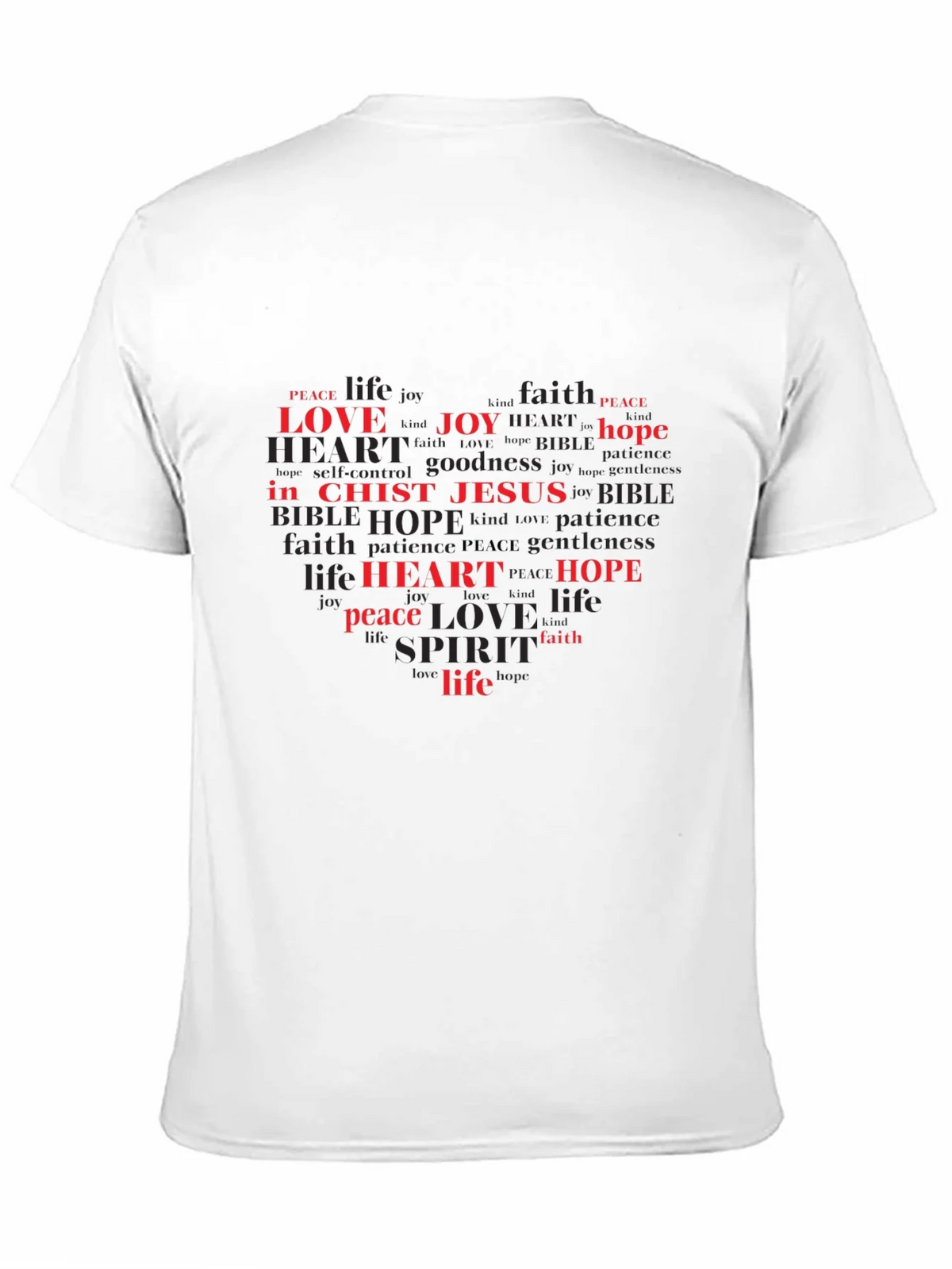Faith-Based Heart Word Art T-Shirt product image 9