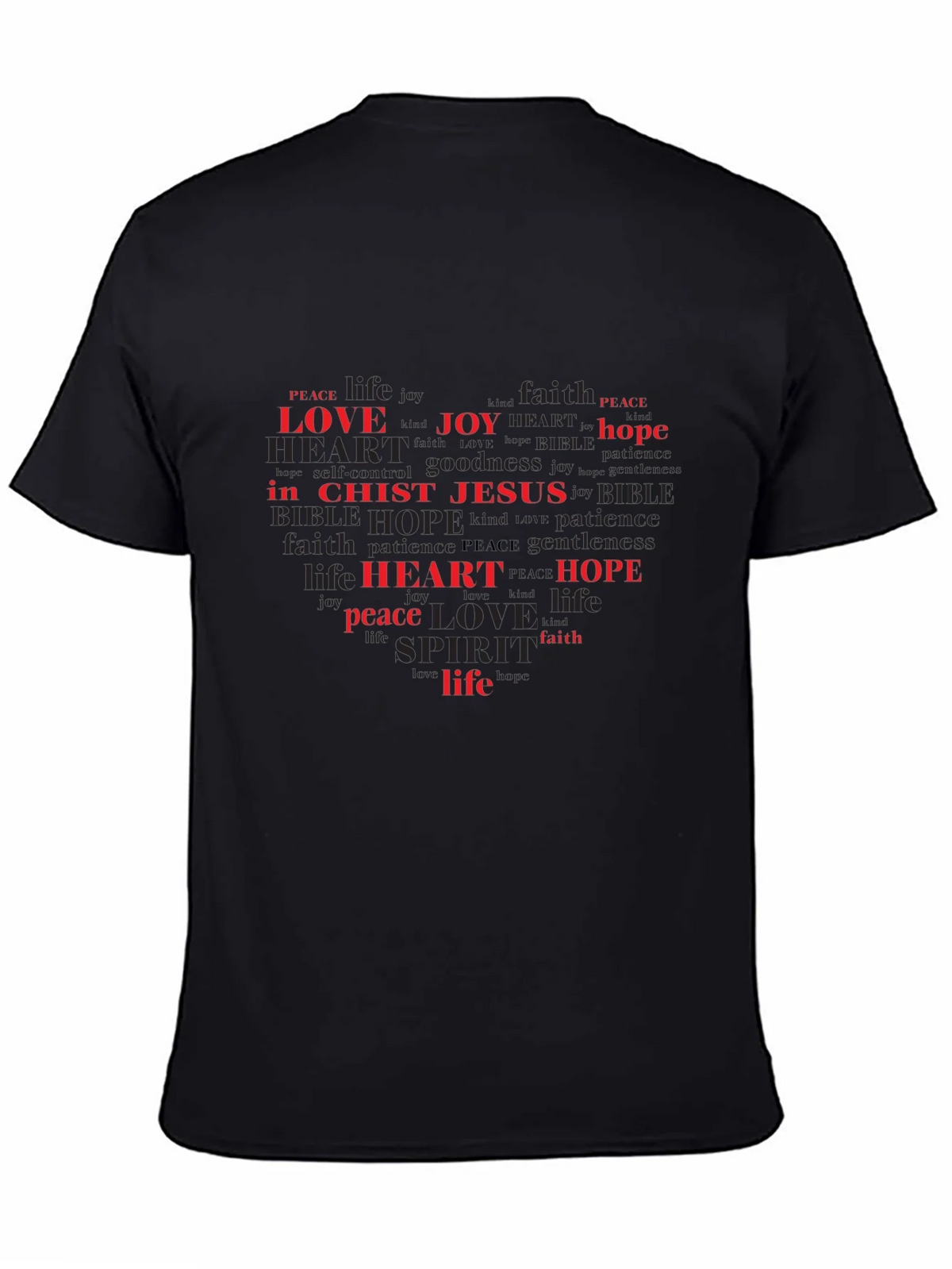 Faith-Based Heart Word Art T-Shirt product image 4