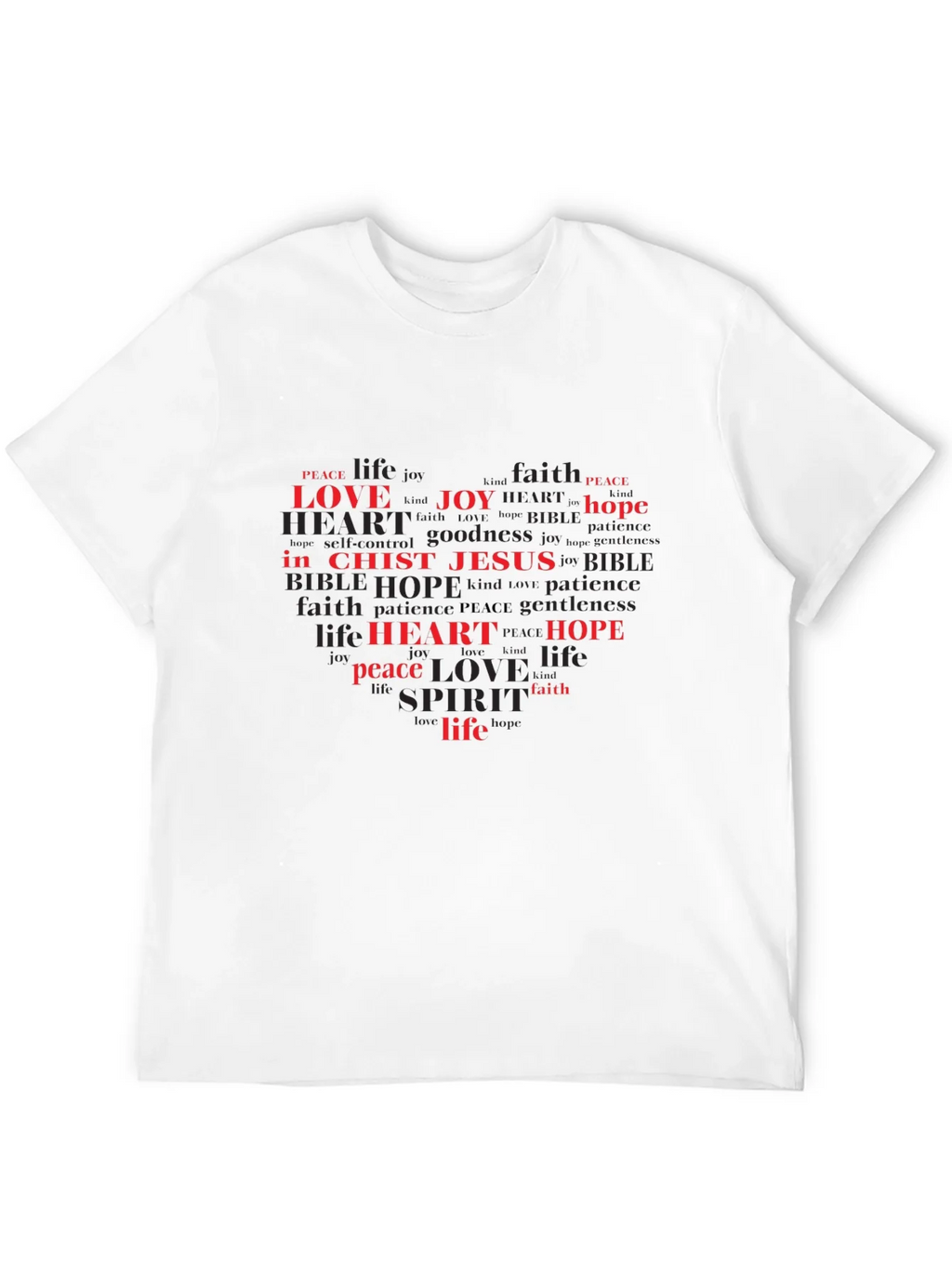 Faith-Based Heart Word Art T-Shirt product image 10