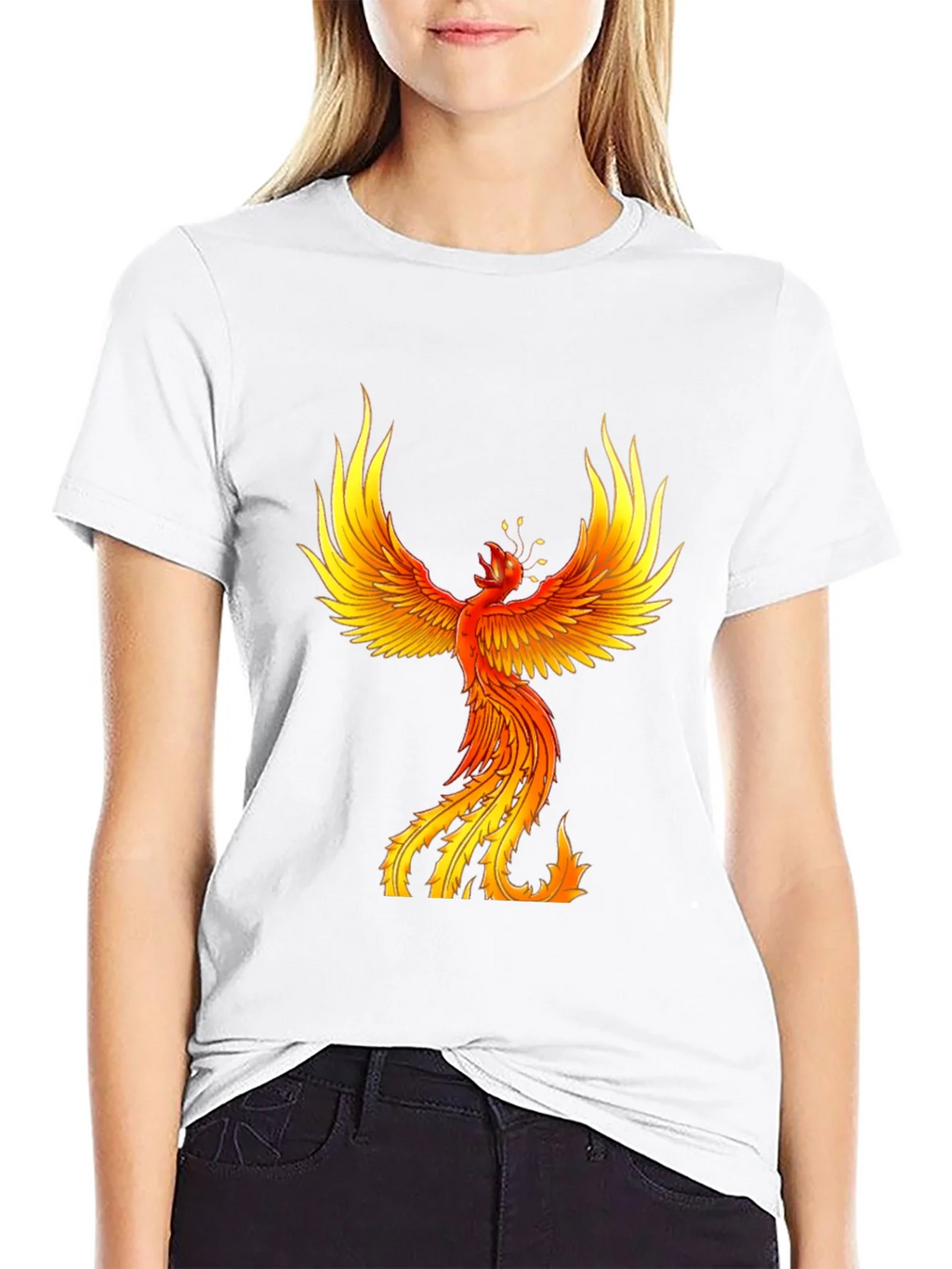 Fiery Phoenix Graphic Tee - Bold Black product image 8