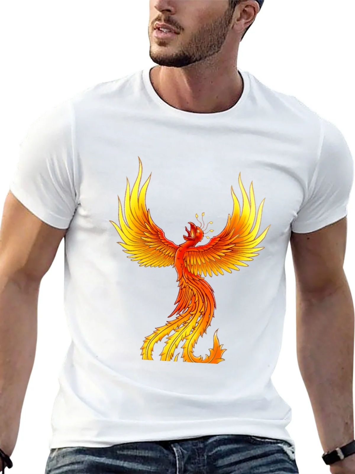 Fiery Phoenix Graphic Tee - Bold Black product image 12