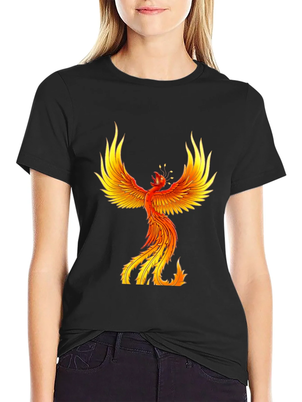 Fiery Phoenix Graphic Tee - Bold Black product image 2