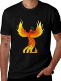 Fiery Phoenix Graphic Tee - Bold Black product image 1