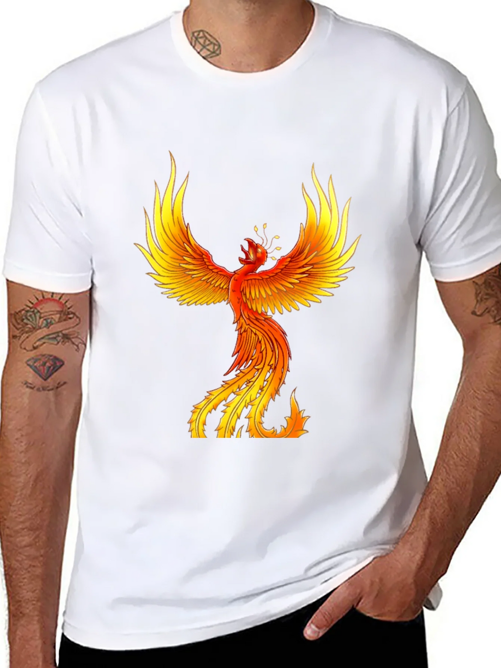 Fiery Phoenix Graphic Tee - Bold Black product image 7