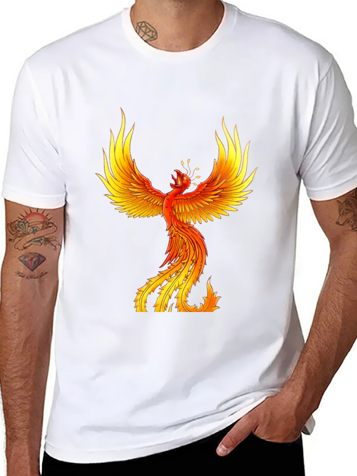 Fiery Phoenix Graphic Tee - Bold Black product image 7