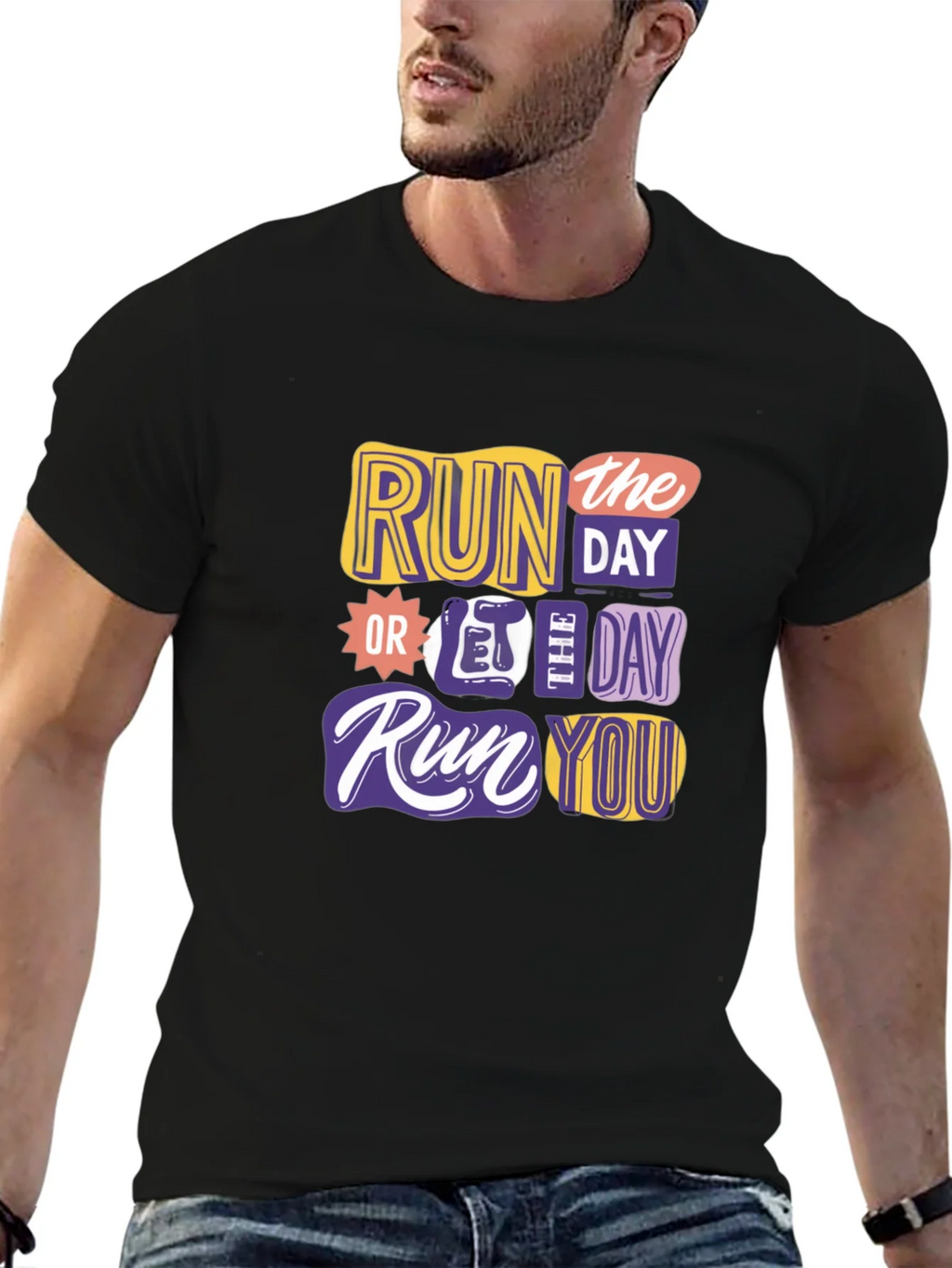 Run the Day Graphic T-Shirt product image 6
