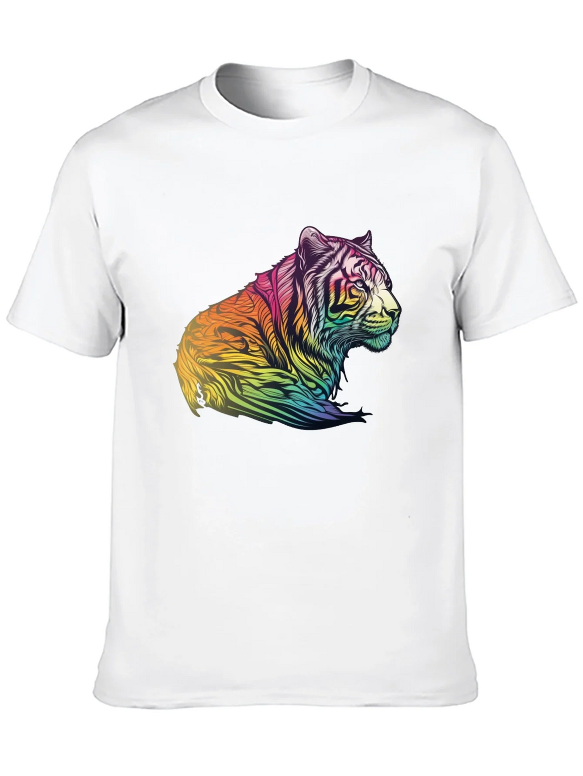 Rainbow Tiger Graphic Tee - Mens Black T-Shirt product image 9