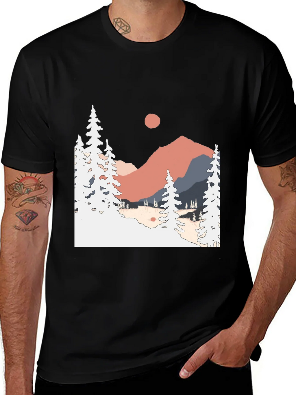Mountain Scene Graphic Tee - Nature Lover Apparel product image 1