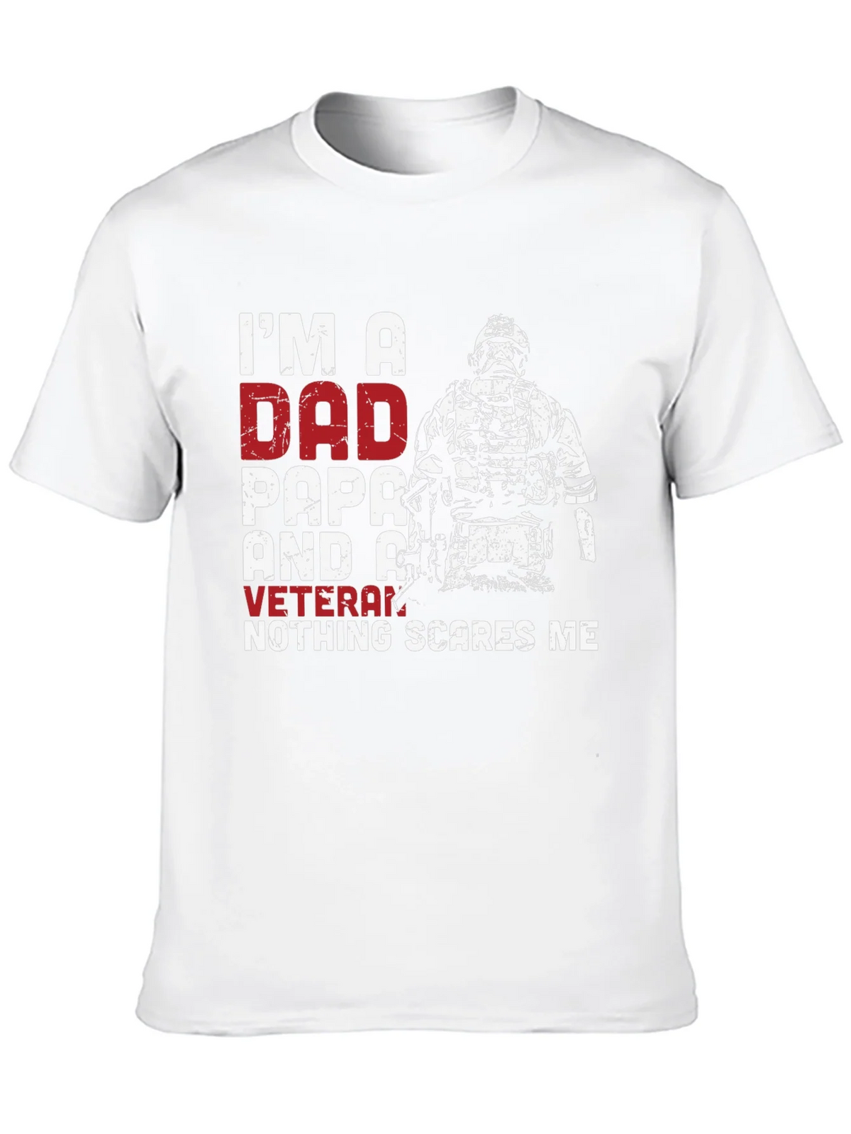 Dad Papa Veteran Graphic T-Shirt - Nothing Scares Me! product image 6