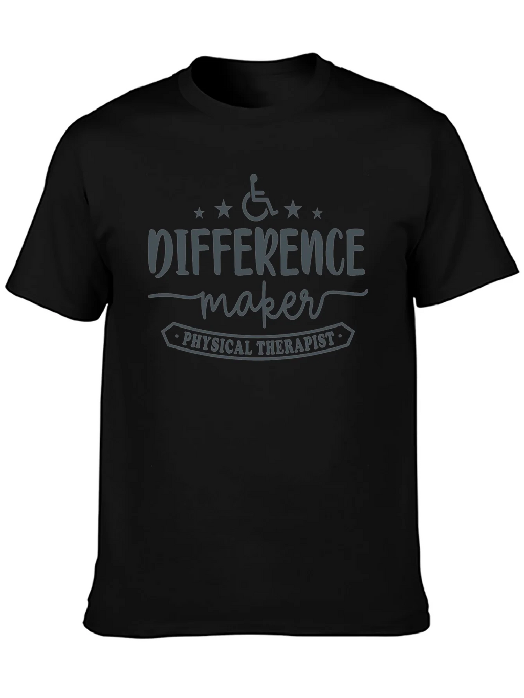 Difference Maker Physical Therapist Black T-Shirt product image 3