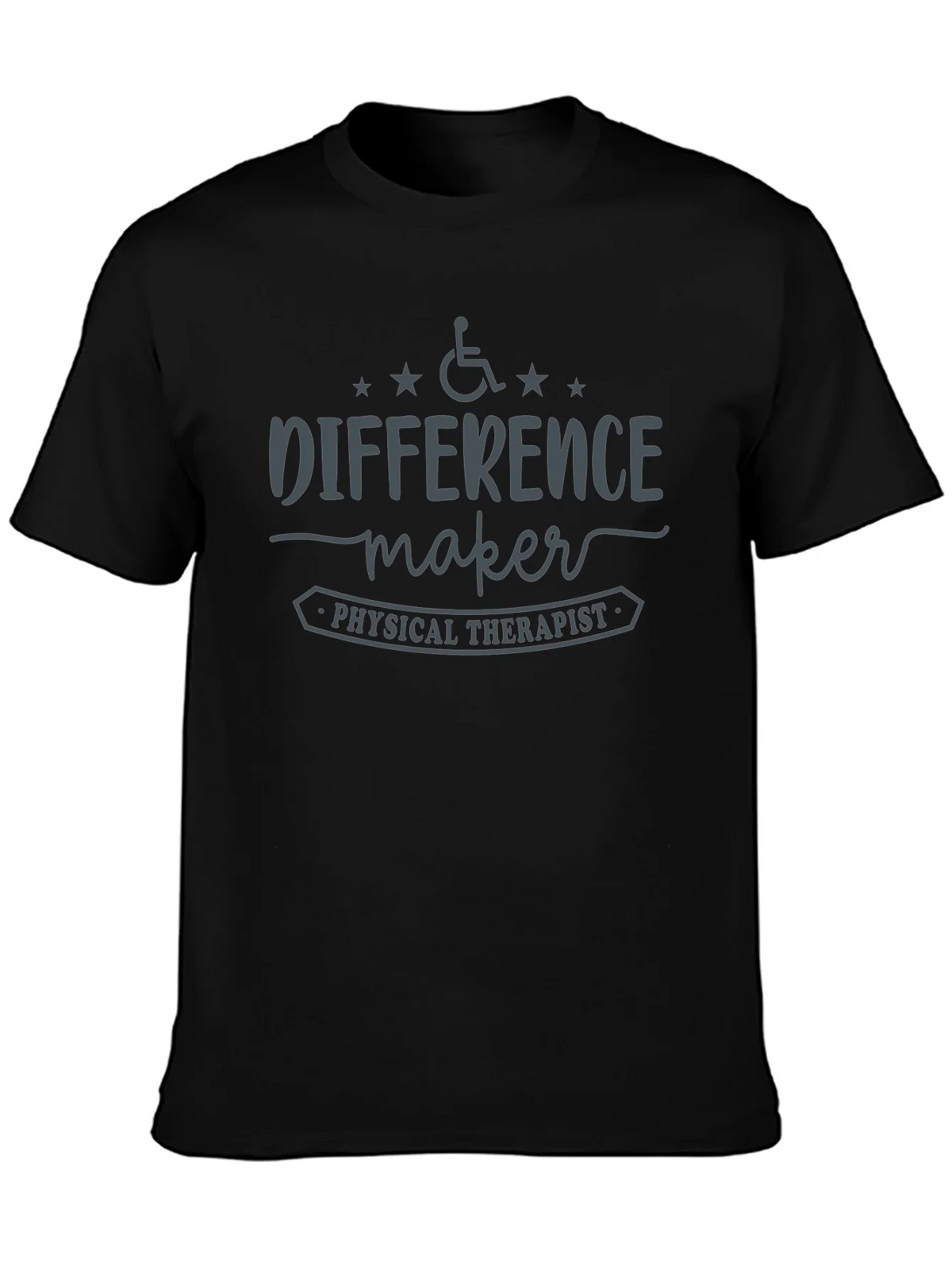 Difference Maker Physical Therapist Black T-Shirt product image 3