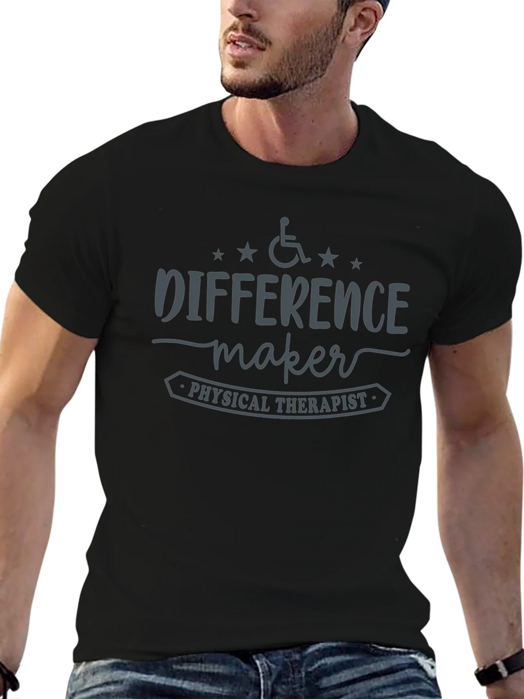 Difference Maker Physical Therapist Black T-Shirt product image 6