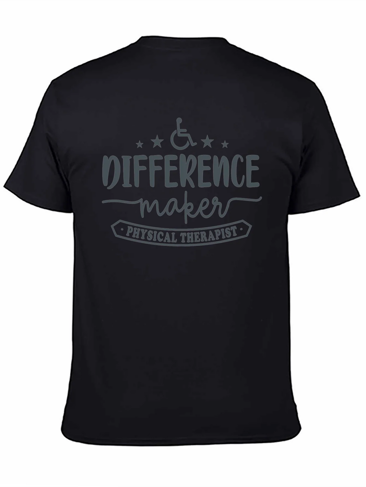 Difference Maker Physical Therapist Black T-Shirt product image 4