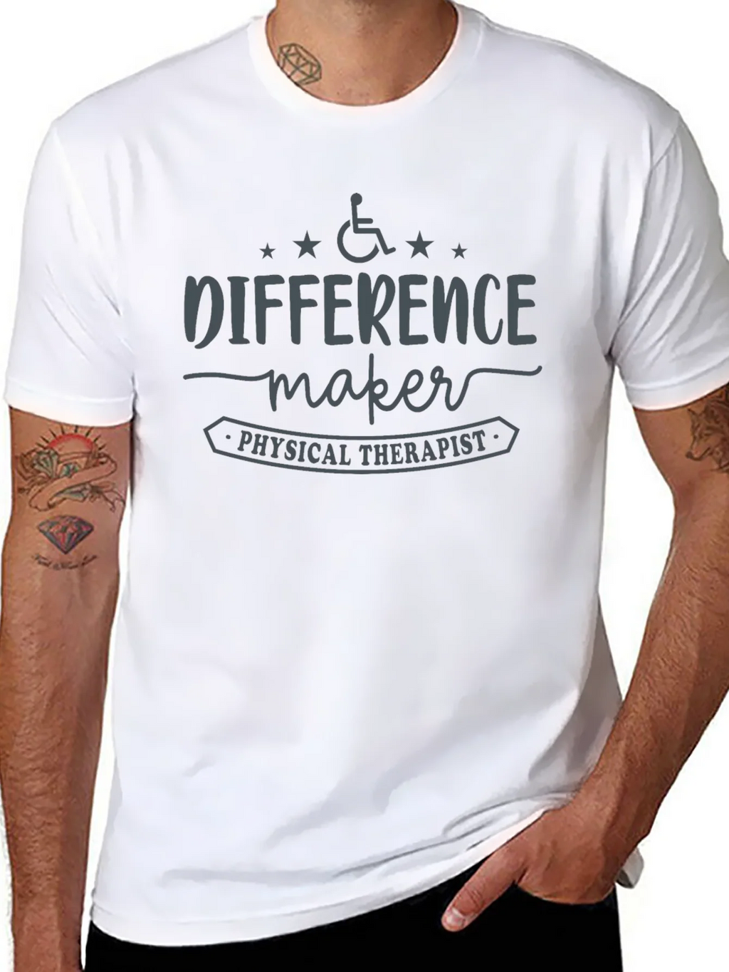Difference Maker Physical Therapist Black T-Shirt product image 7