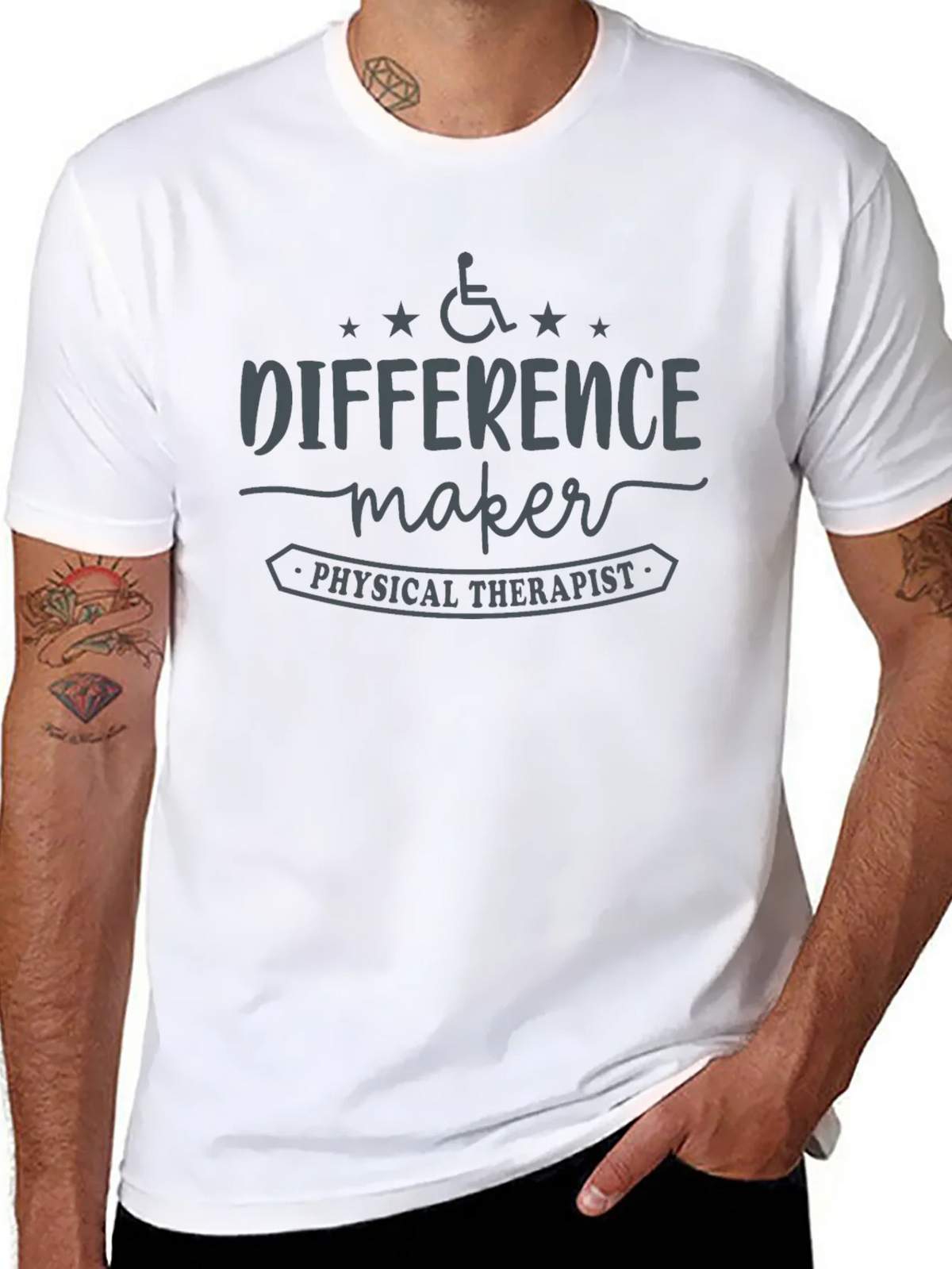 Difference Maker Physical Therapist Black T-Shirt product image 7