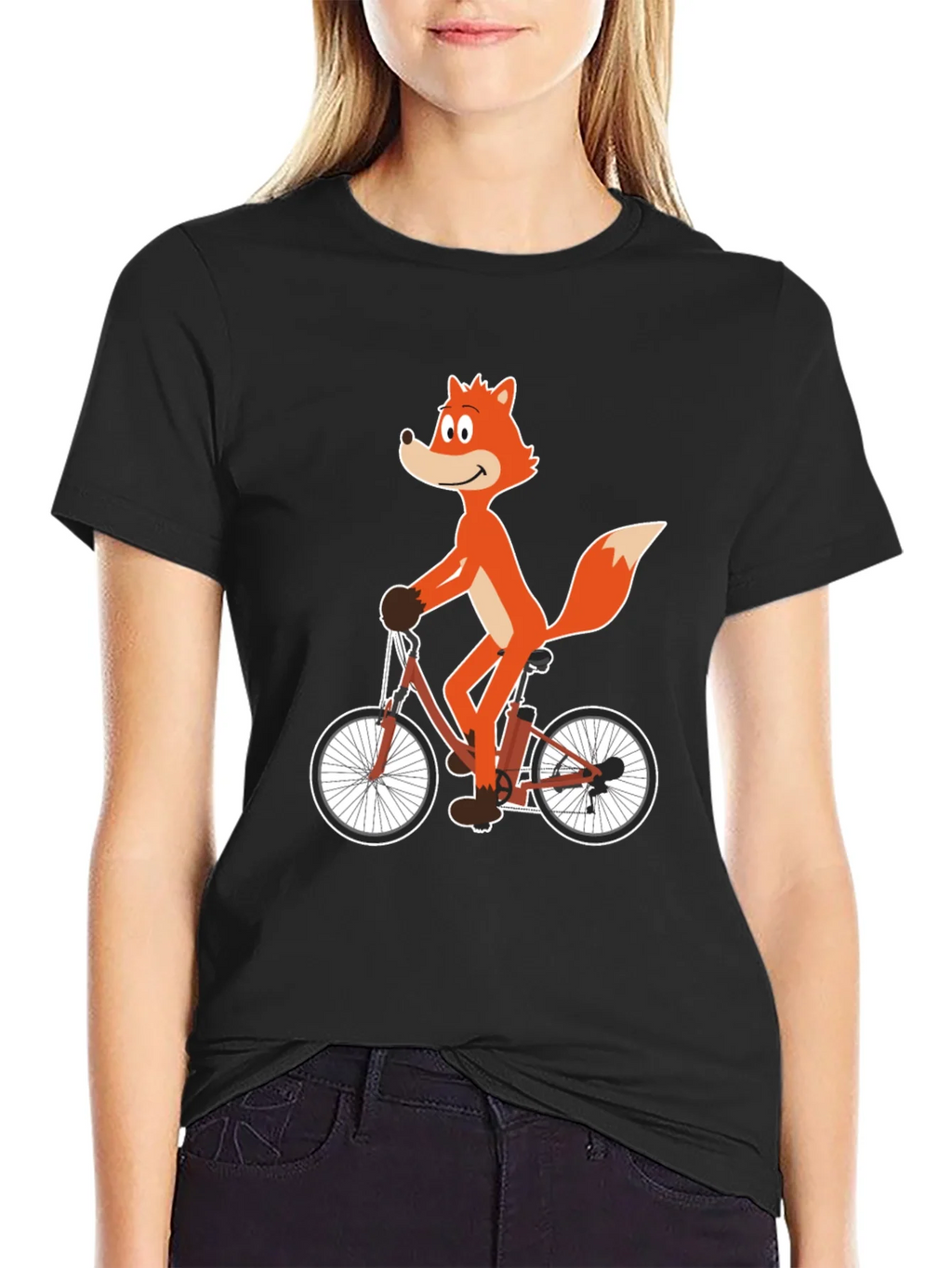 Fox on Bicycle Graphic Tee product image 2