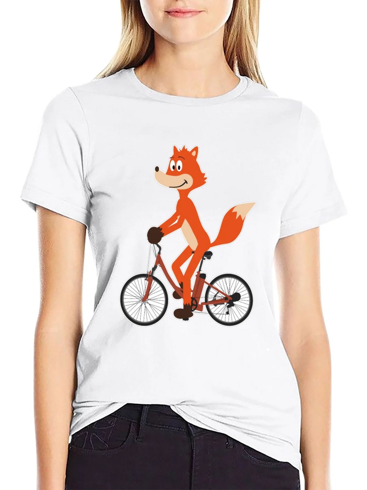 Fox on Bicycle Graphic Tee product image 8
