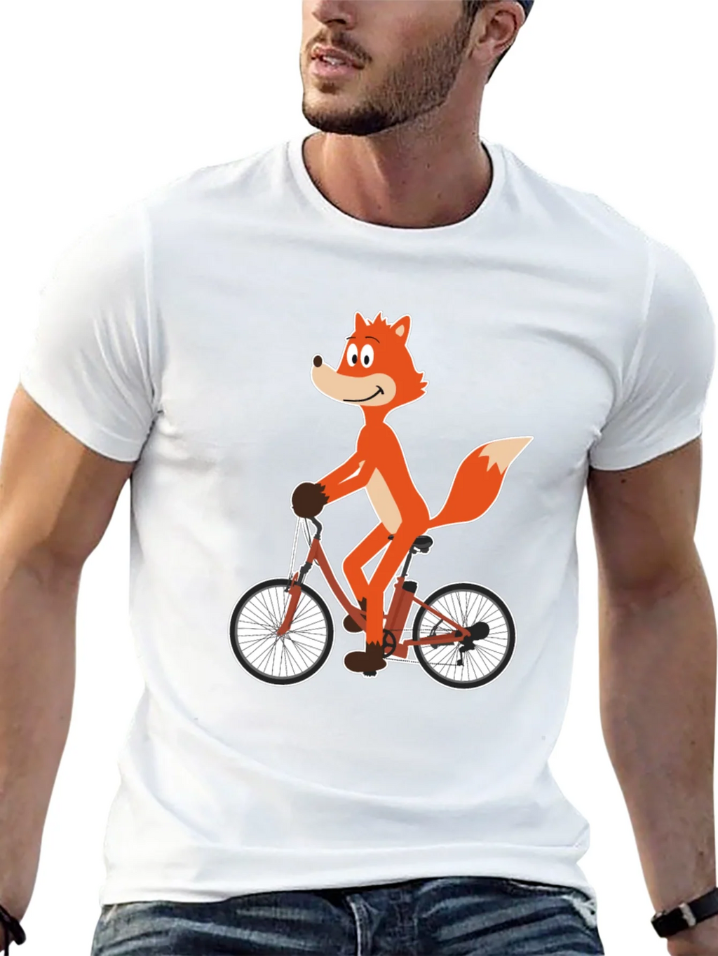 Fox on Bicycle Graphic Tee product image 12