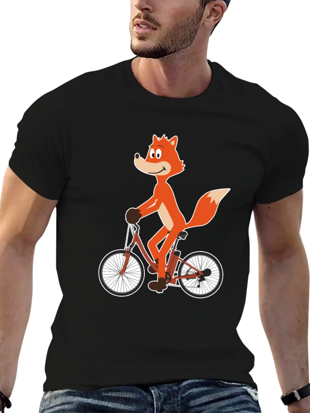 Fox on Bicycle Graphic Tee product image 6
