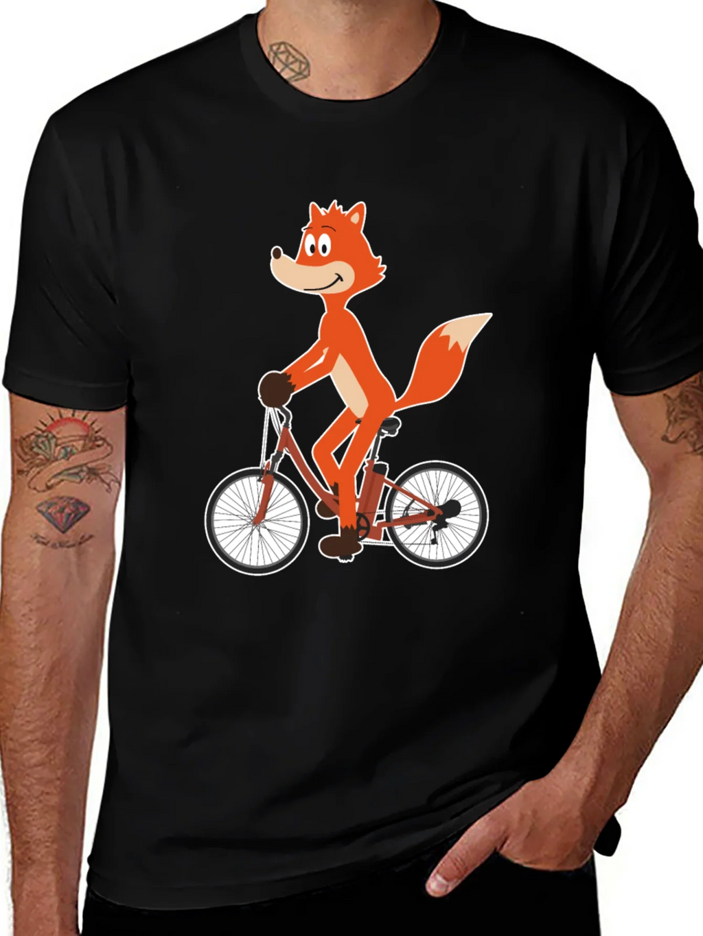 Fox on Bicycle Graphic Tee product image 1