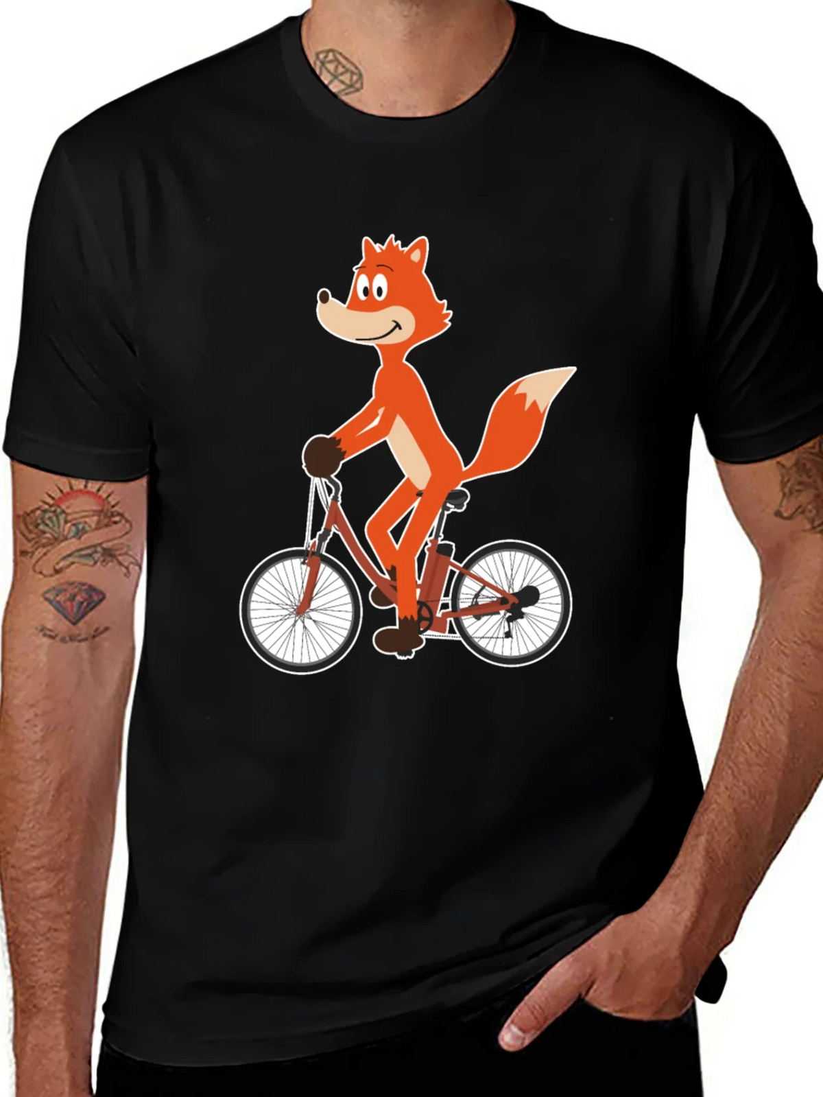 Fox on Bicycle Graphic Tee product image 1