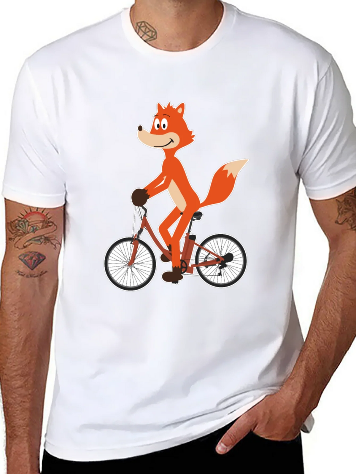 Fox on Bicycle Graphic Tee product image 7