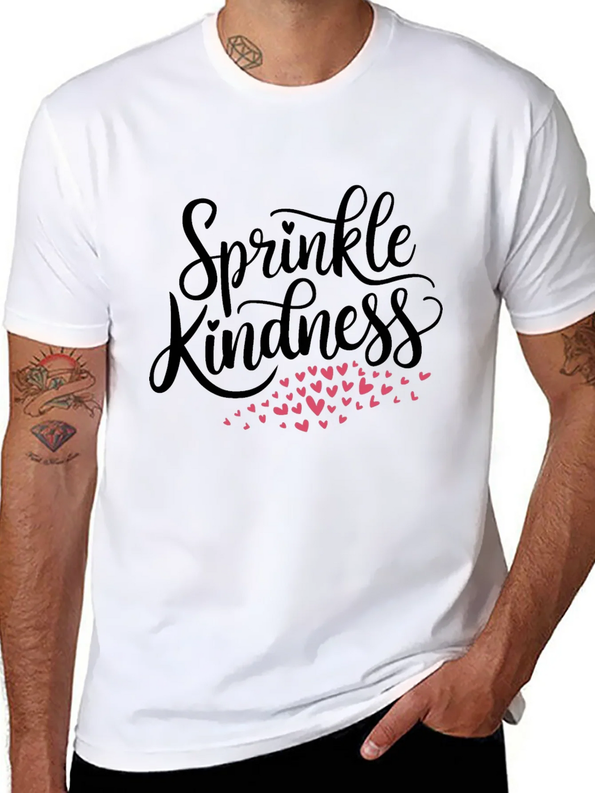 Sprinkle Kindness Black Graphic Tee product image 5