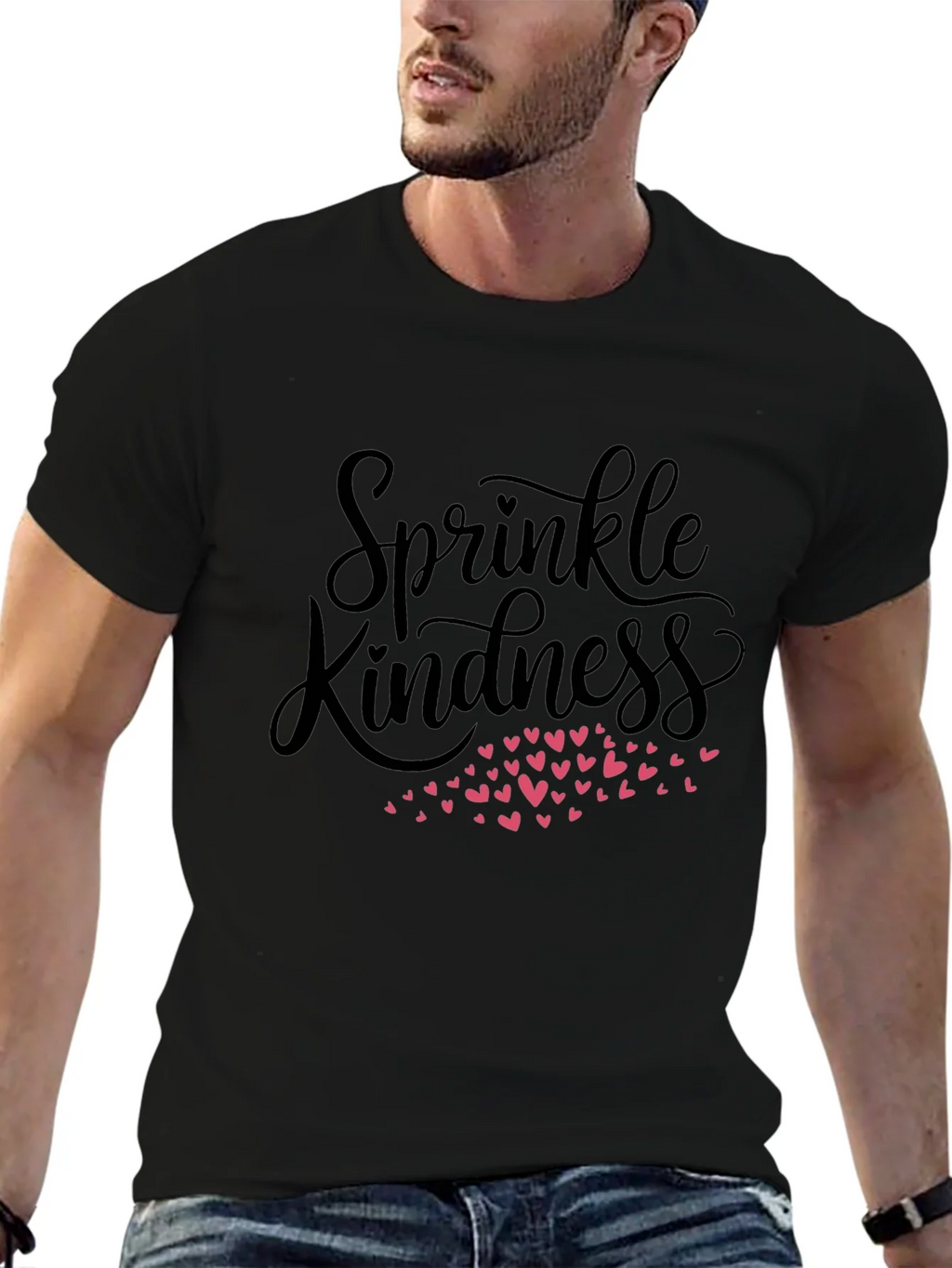 Sprinkle Kindness Black Graphic Tee product image 4