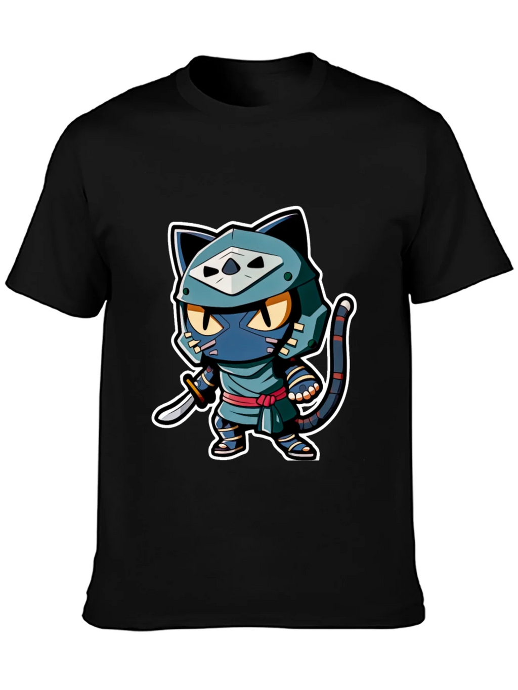 Ninja Cat Graphic Tee - Black product image 3