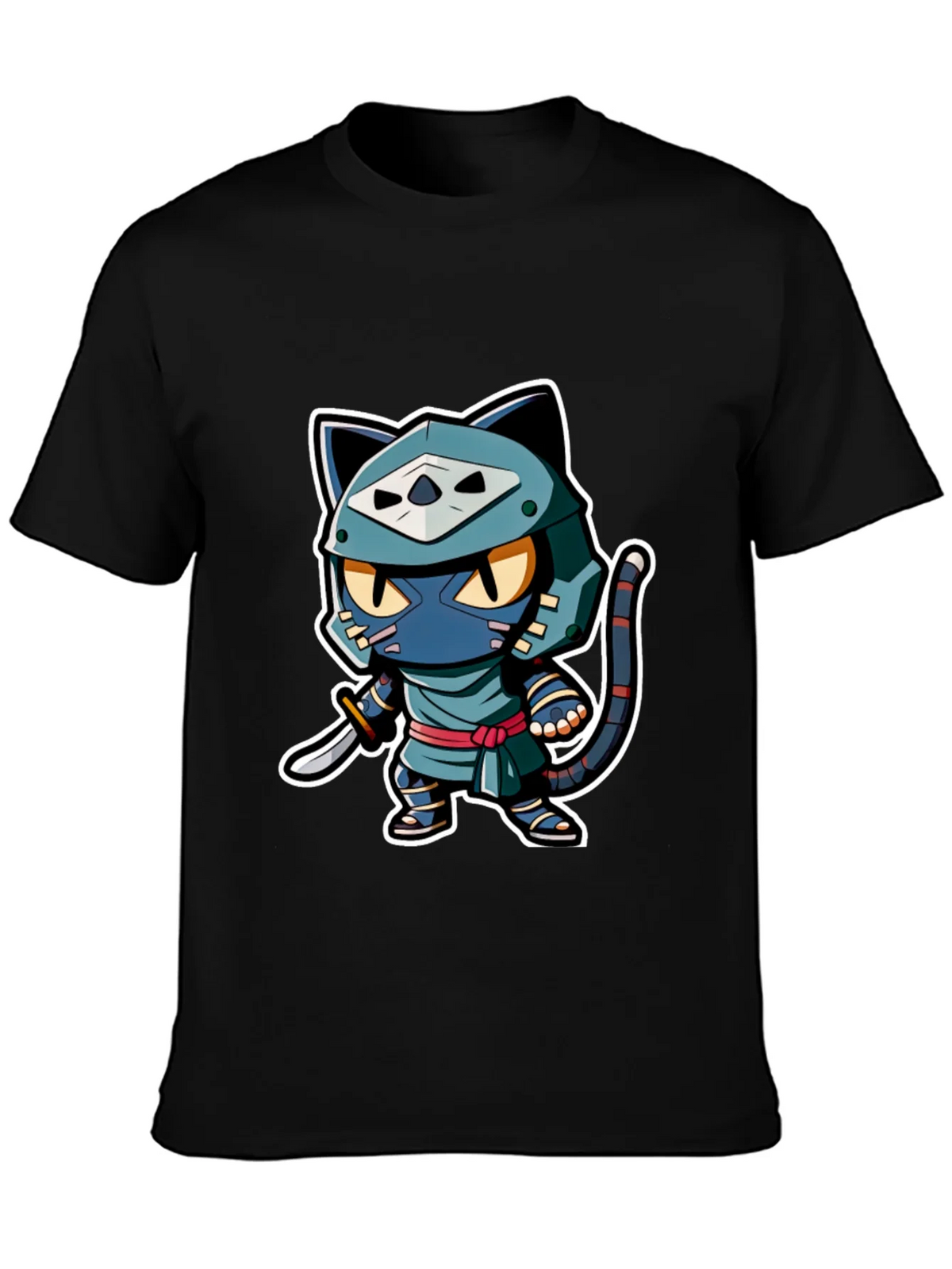 Ninja Cat Graphic Tee - Black product image 3