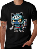 Ninja Cat Graphic Tee - Black product image 1