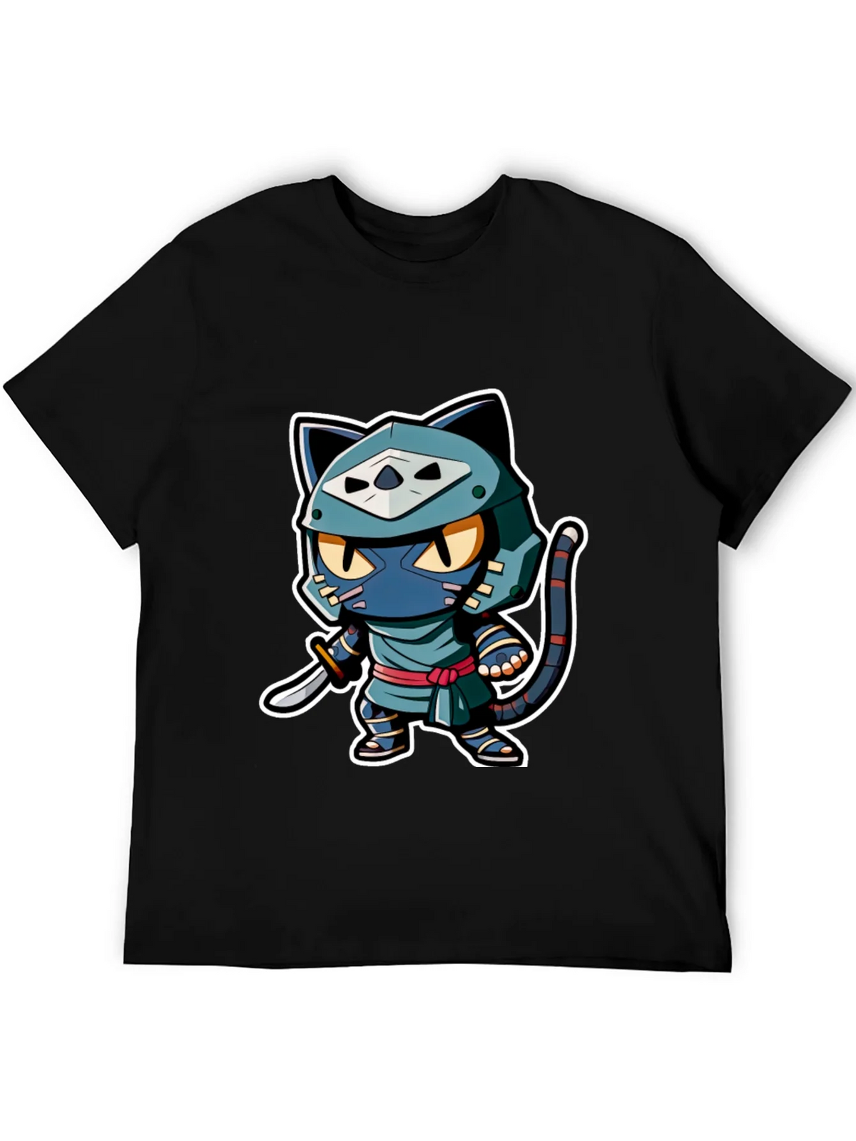 Ninja Cat Graphic Tee - Black product image 4
