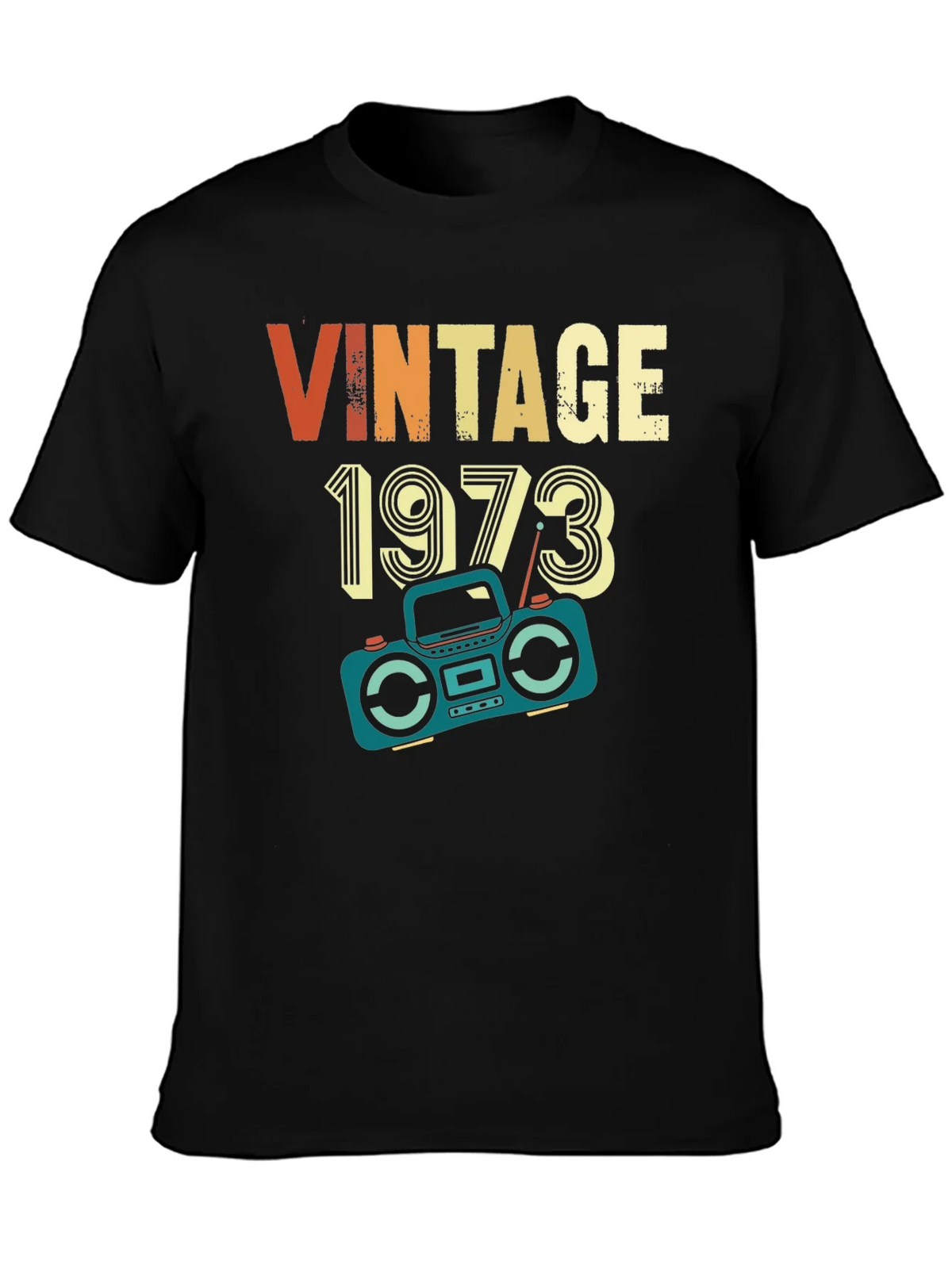 Vintage 1973 Retro Radio Graphic T-Shirt product image 3