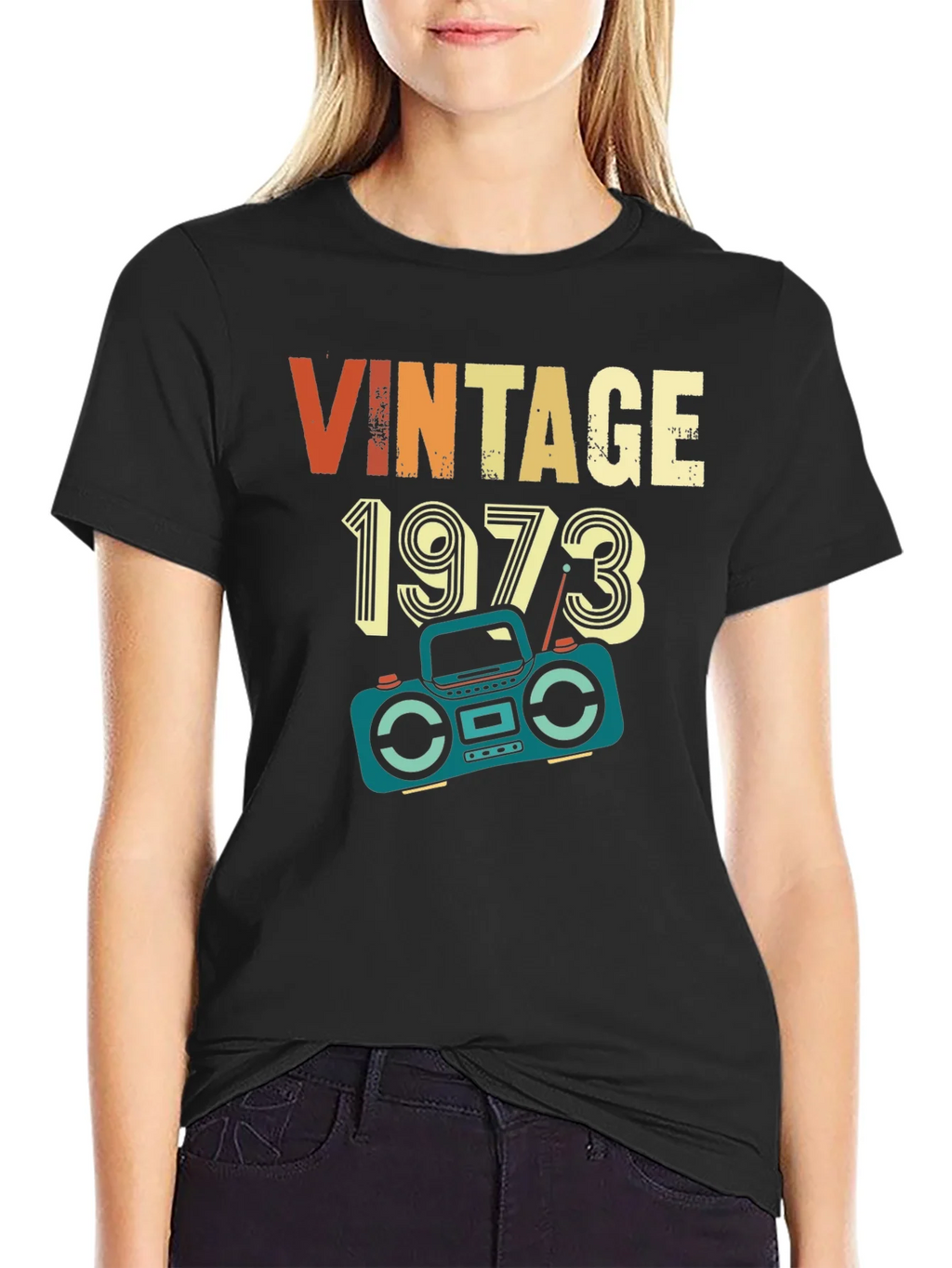 Vintage 1973 Retro Radio Graphic T-Shirt product image 2