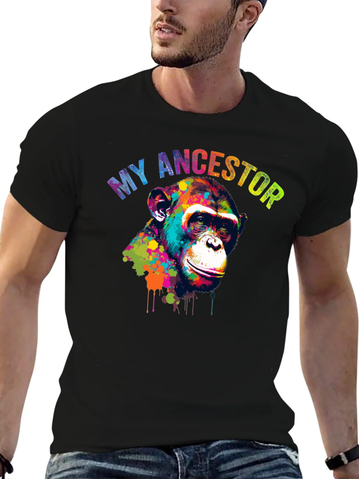 My Ancestor Monkey Graphic T-Shirt product image 4